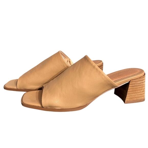 Joie Women’s Olympia Slip On Slide Mule Sandals Size 8, Tan brown block heel - Picture 1 of 16